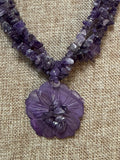 Genuine Zambian Amethyst Necklace, 18"