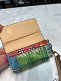 Dooney & Bourke Madras Picnic Wristlet, 4"x3"