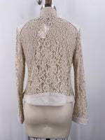 INC Tan Lace Jacket, M