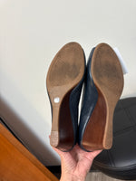Tory Burch Blue Leather Wedge, 9.5