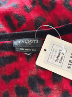 Talbots Red/Black Cardigan, 2X