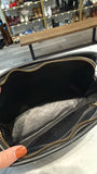 Vintage Coach Black Leather Style 0061-340 Crossbody Bag, 11"x8"