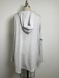 Athleta Gray Hoodie Sweatshirt, L