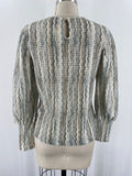 New Skies Are Blue Hazel Printed Crochet Top, S (retail $62)