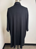 Eileen Fisher Black Rib Knit Sweater, XL
