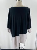 New Vecceli Italy Black/Gray Top, XL