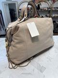 Antonio Melani Cream Leather Crossbody Bag, 14"x11"