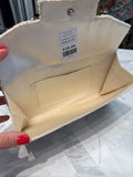 Vintage Clutch White Beaded 9"x5"