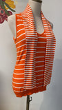 Lauren Ralph Lauren Orange Stripe Top, S