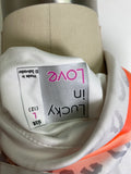 Lucky in Love White/Gray Top, L