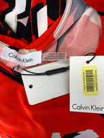 New Calvin Klein Red Print Top, M