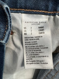 American Eagle Stovepipe Cuffed 28.5" Inseam Jeans, 2 Short
