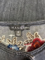 Hannah Black Denim Jacket, M