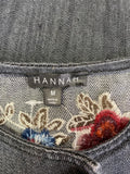 Hannah Black Denim Jacket, M