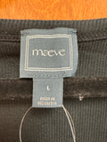 New Maeve Black Rib Knit Top, L