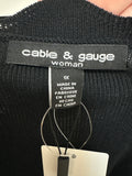 New Cable & Gauge Black Sweater, 1X