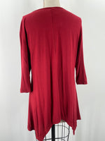 New Brylah Fashions Burgundy Top, L