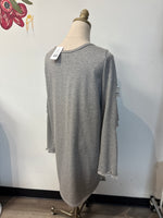 New Hot & Delicious Gray Distressed Mini Dress, L