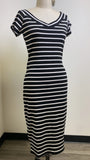 Derek Heart Black Stripe Dress, L