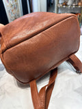 We the Free People Brown Leather Soho Convertible Sling Bag Backpack, 10"x8"