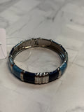Premier Designs Silver/Blue Hinge Bracelet