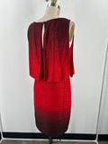 R&M Richards Red Metallic Dress, 12