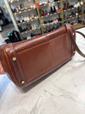 Gianni Conti Brown Leather Crossbody Bag, 11"x7"