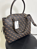 New Guess Maci Brown Crossbody Satchel, 12"x10"