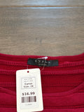 Cyrus Red 3/4 Sleeve Sweater, 2X