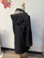 Chico's Black Removable Hood Jacket, M (no belt)
