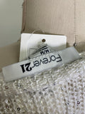 Forever 21 White Sequin Sweater, M