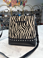 Michael Kors Zebra Mercer Gallery Small Bucket Bag, 8.5"x8.75"x5.5"