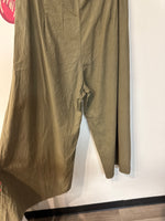 Free People Green Cropped Wide Leg, 10