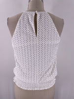 New White House Black Market White Eyelet Top, XS (retail $79)