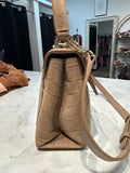 Furla Tan Leather 1927 Top Handle Mini Bag, 8.27 x 6.3 x 3.35