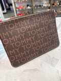 New Tommy Hilfiger Brown Wristlet, 8.5"x6"