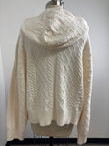 Lou & Grey Cream Hooded Sweater, XL