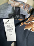 New Talbots Black Top, 2X