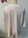 Offline by Aerie Pink Waffle Knit Top, XXS