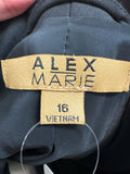New Alex Marie Black Blazer Jacket, 16