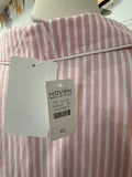 New Haven Well Within Pink Stripe Lounge Set Top + 29" Inseam Pants, XL