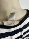 Loft Black Stripe Dress, M