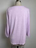 Talbots Purple Linen Blend Top, L