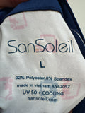 San Soleil UV 50+ Cooling Golf Print Pullover, L