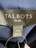 New Talbots Blue Blazer Jacket, 20W
