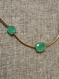 Kate Spade Gold/Green Necklace, 16"-18"