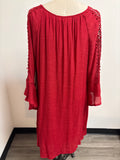 New Indigo Rose Red Dress, XL