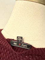 Lety & Me Burgundy Sweater, L