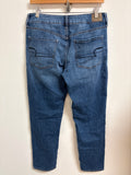 American Eagle 28" Inseam Button Fly Tomgirl Jeans, 8