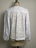Laura Ashley White/Blue Top, XS